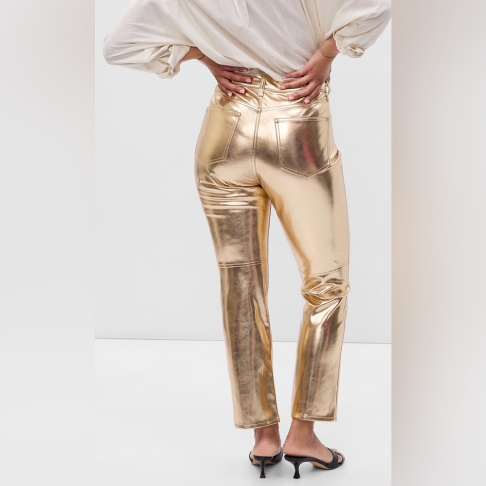 NWOT Gap Vegan Leather Cheeky Straight Pants - Picture 6 of 6